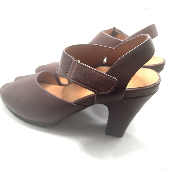 l'amour des pieds Shoes - l'amour des pieds sling back heels womens 7m Shoes brown leather open toe straps
